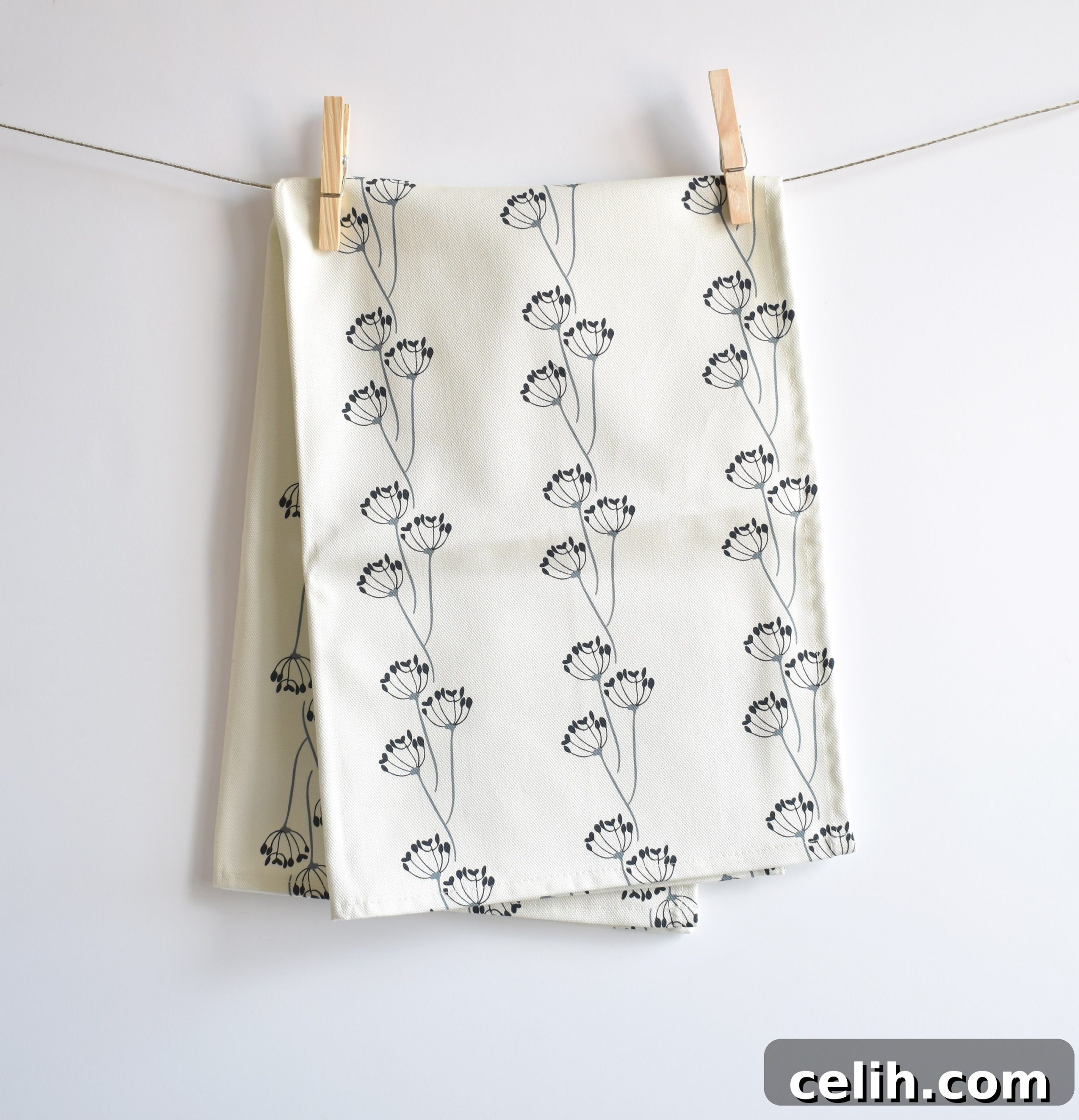 Beautiful meadow garden design tea towel by Lynn Forder Designs