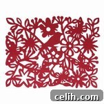 Red felt placemats