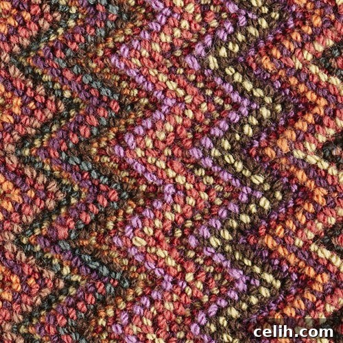 Vibrant red zigzag pattern designer carpet for hallways and stairs