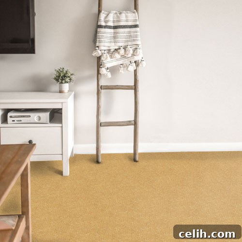 Bright yellow nectar designer carpet bringing sunshine into your home
