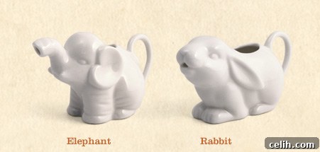 Elegant white ceramic elephant jug, a unique decorative and serving piece