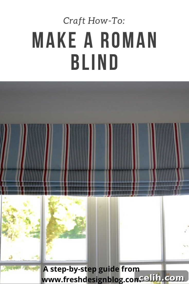 A practical step-by-step guide to making your own roman blind for home decor.