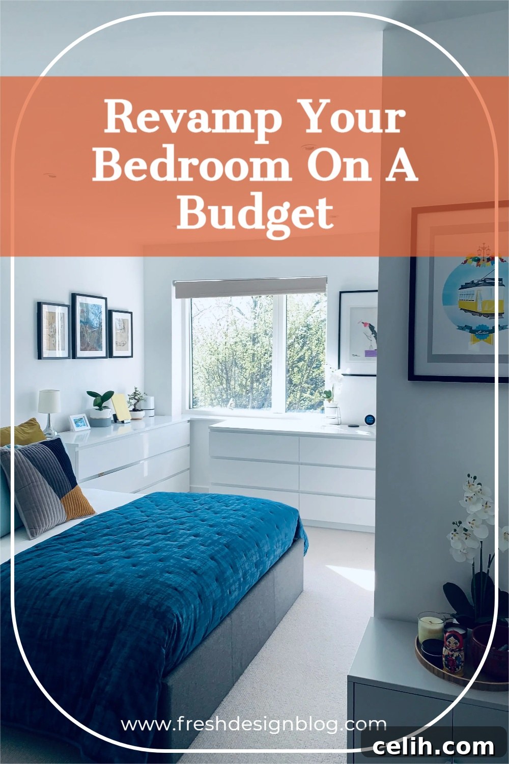 Discover how to revamp your bedroom on a budget, with practical help and advice from Fresh Design Blog - A comprehensive guide to affordable bedroom makeovers including paint, upcycling, storage, and layout ideas.