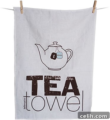 Limited edition tea towel made from 100% linen with a stylish design.