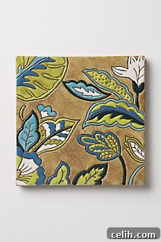 anthro-potters-choice-trivet Anthropologie Potter's Choice Earthenware Trivet with Floral Motif