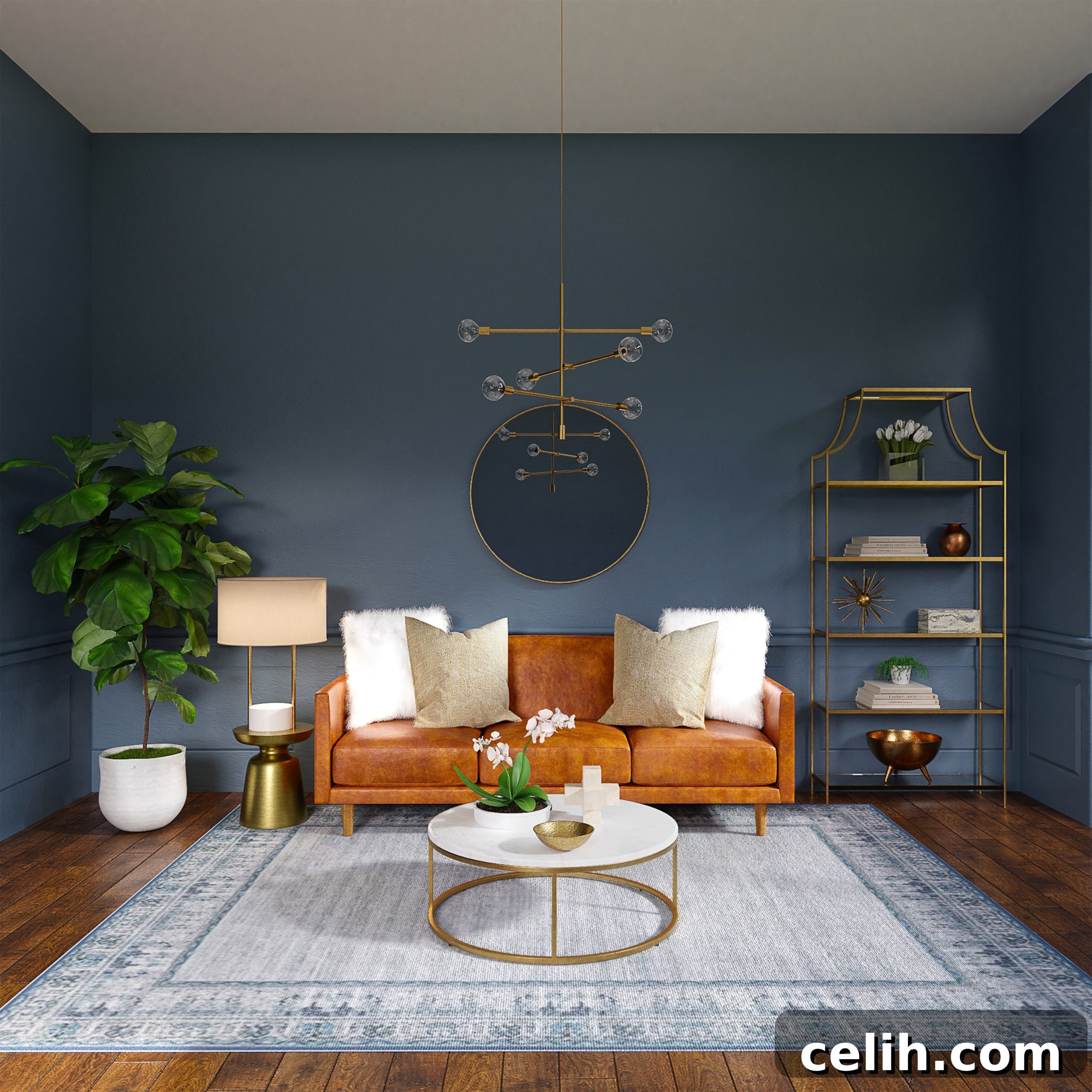 Dazzling Dark Interiors: Mastering Moody Hues 5 Match the walls and woodwork in the same colour for a striking effect