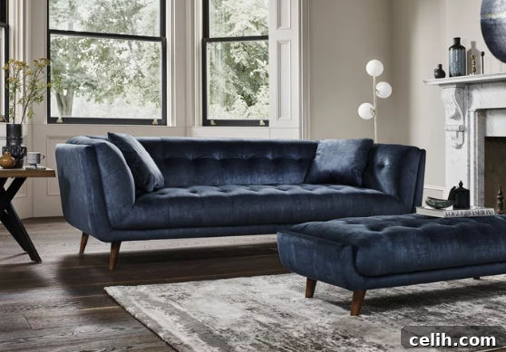 The tuxedo sofa is the one of the top sofa style trends of 2022