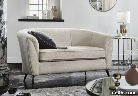Retro design Cabriole sofa - one of the top sofa style trends of 2022