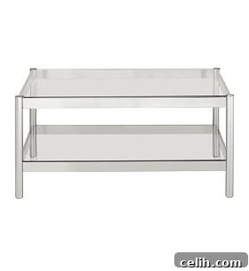 M and S Glass Coffee Tables: The Clear Choice for Modern Homes 3 Clear Glass Coffee Table with Shelf