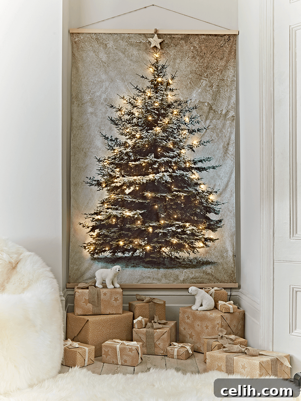 Deck the Halls for Less: Friday Christmas Decor Sale at Cox and Cox 4 Innovative Lit Christmas tree wall hanging from Cox & Cox - perfect for small spaces