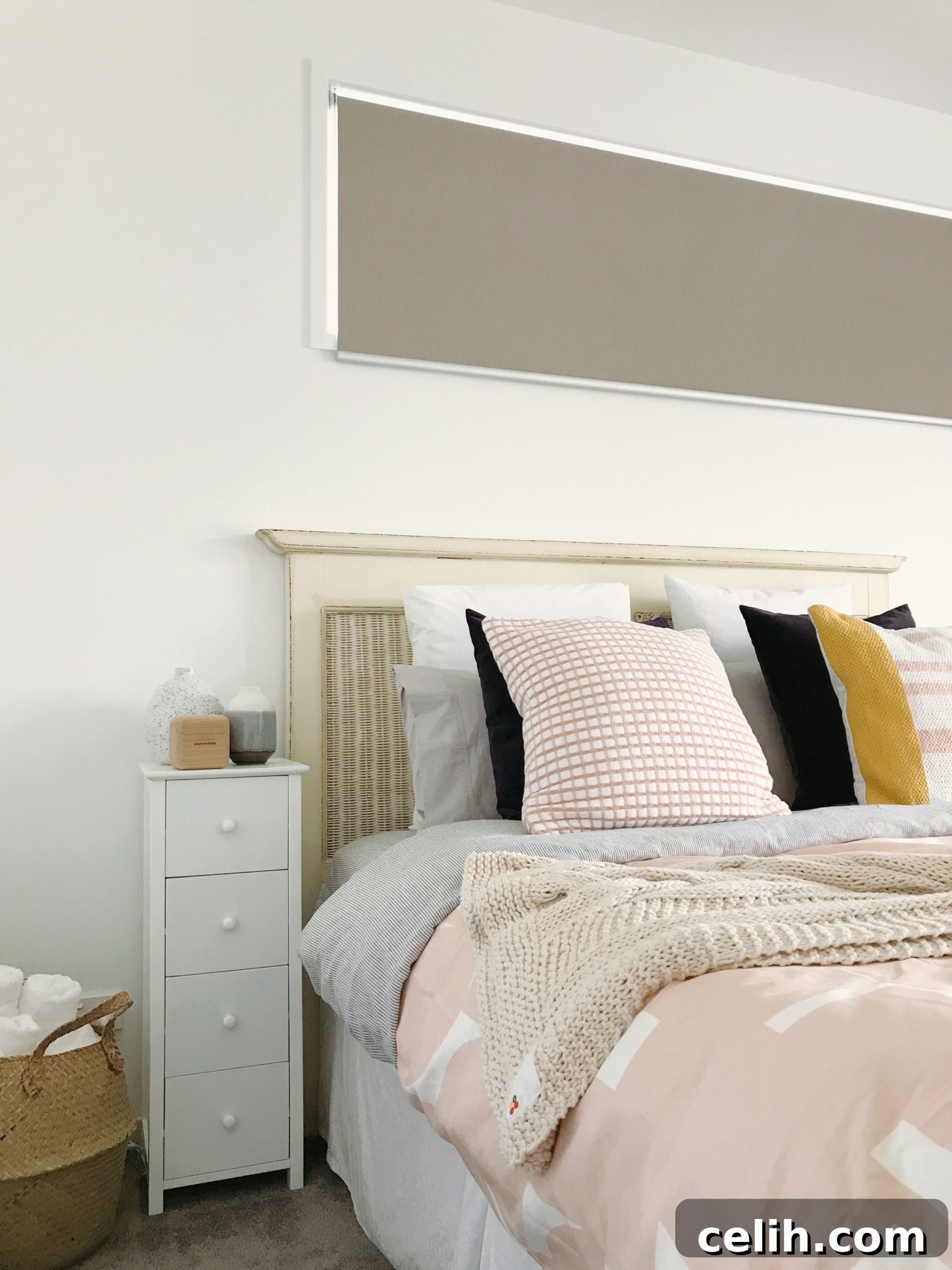 Calming bedroom colour scheme for peaceful nights