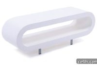 Sculptural White Loop Table