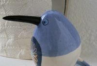 Whimsical Cobalt Ceramic Bird