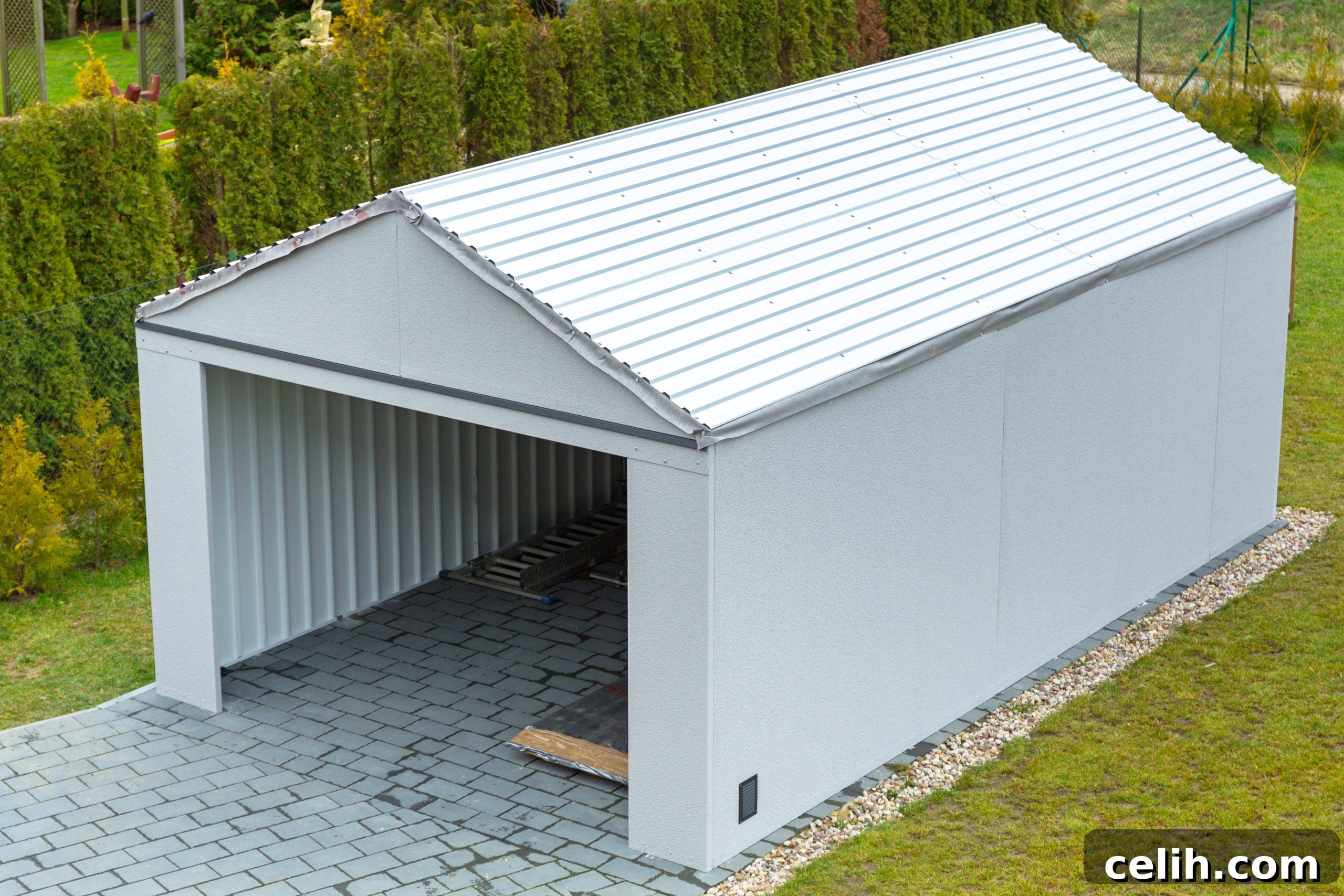 Mastering Large Equipment Storage on Your Property 2 Metal garage storage space in a garden