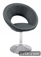 retro-circles-dining-chair Retro grey chair