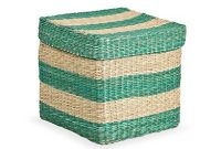 Handwoven Raya Striped Seagrass Storage Basket