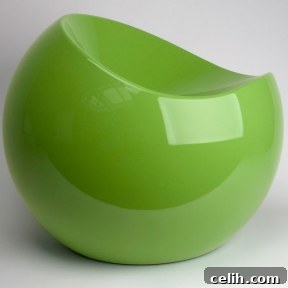 Apple Green Finn Stone Ball Chair, adding a pop of color to any room