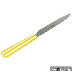 Yellow Stripe Dinner Knife - Emma Bridgewater Cutlery