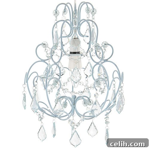 Flounce Flock Chandelier Aqua Flounce Flock Chandelier in Aqua
