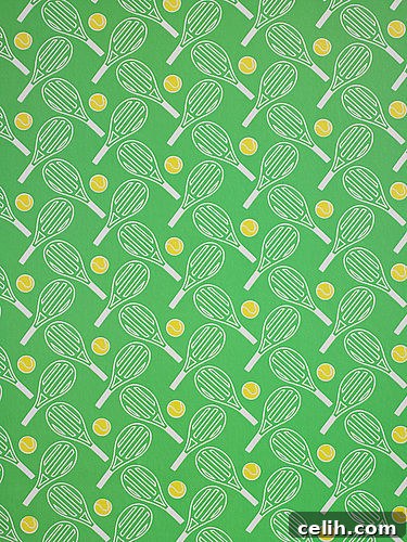 Vibrant natural green tennis wallpaper design