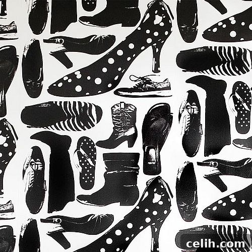 mother-in-law-shoe-wallpaper Iconic Christian Louboutin style red-soled shoe design on stylish interior wallpaper