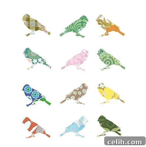 inke-vintage-wallpaper-birds Wallpaper birds - Vintage and Designer Cut-outs for Wall Decor
