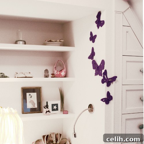 Rachel Horrocks Flutter Wall Stickers - Serene Lavender Butterfly Decor