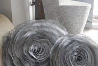 Sculpted Chiffon Rose Bloom Cushion