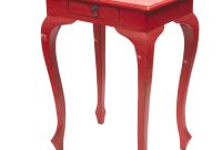 Elegant French Crimson Accent Table