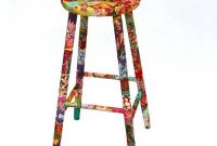 Viva Fabric Decoupage Stool