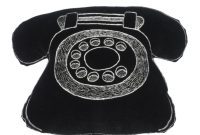 Vintage Black Rotary Phone Pillow