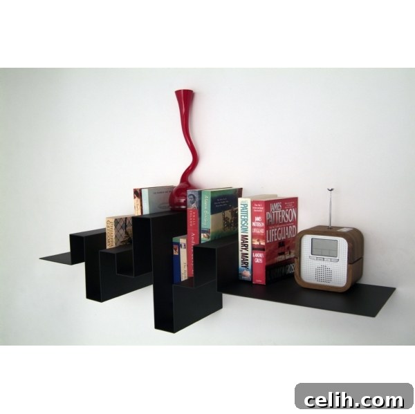 Storyline_Shelf_Design_Frederik_Roije Storyline shelf, innovative sound wave inspired shelving
