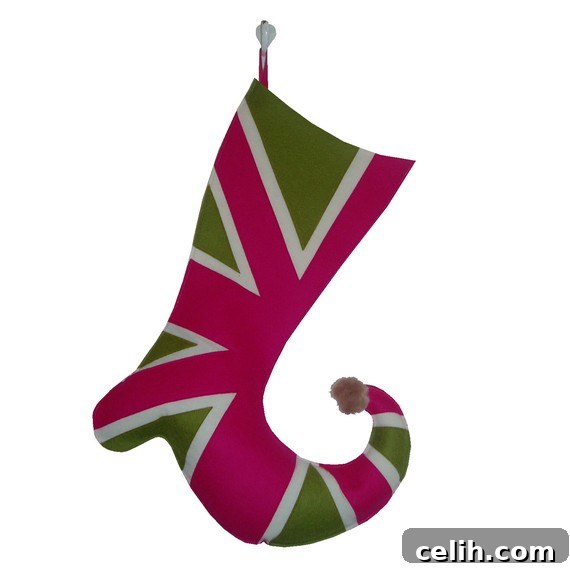 Contemporary Christmas Stocking Modern Christmas stocking with contemporary design