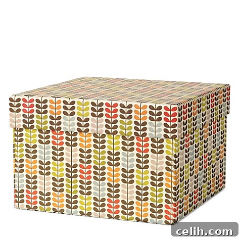 Designer Orla Kiely stem print box