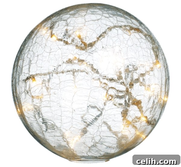 crackle-ball-table-light Contemporary Christmas light centrepiece