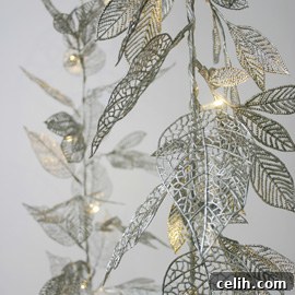 alumina-pewter-christmas-lights Modern xmas home indoor christmas lights