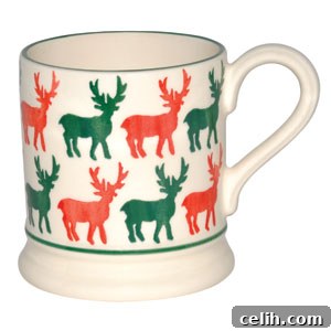 christmas-reindeer-half-pint-mug Xmas special china from Emma Bridgewater