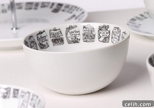 China sweet dish for entertaining featuring charming illustrations of popular sweet wrappers