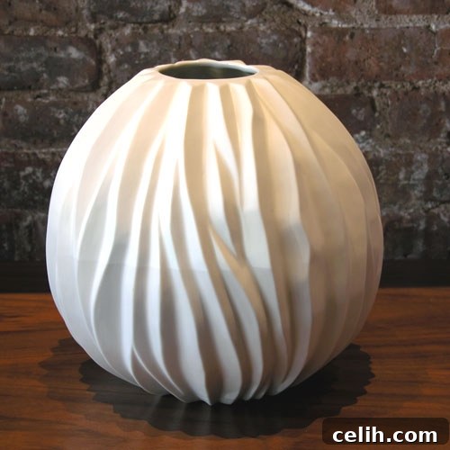 Napali Porcelain Vase Elegant Napali porcelain vase with swirling design, ideal for modern home decor