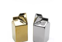 Seletti Porcelain Milk Jugs: Gilded Gold and Silver