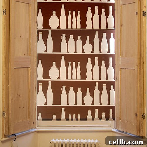 bottle-design-blind Brown and cream bottle design window blind
