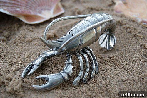 Striking nautical sea trend lobster salt shaker, a standalone statement