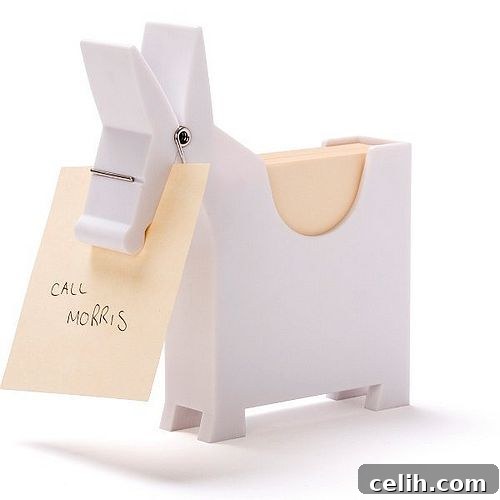 morris-memo--holder-white Funky horse memo note holder
