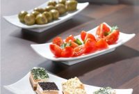 Four Rectangular Tapas Serving Plates