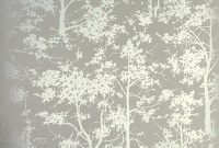 Mandara Modern Silver Tree Design Wallcovering