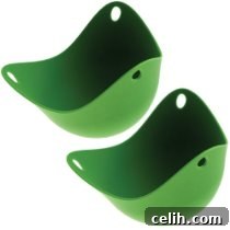 green-poachpod Green silicone Poachpod for perfectly poached eggs