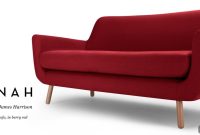 Stylish Red Jonah Two-Seater Sofa by Made