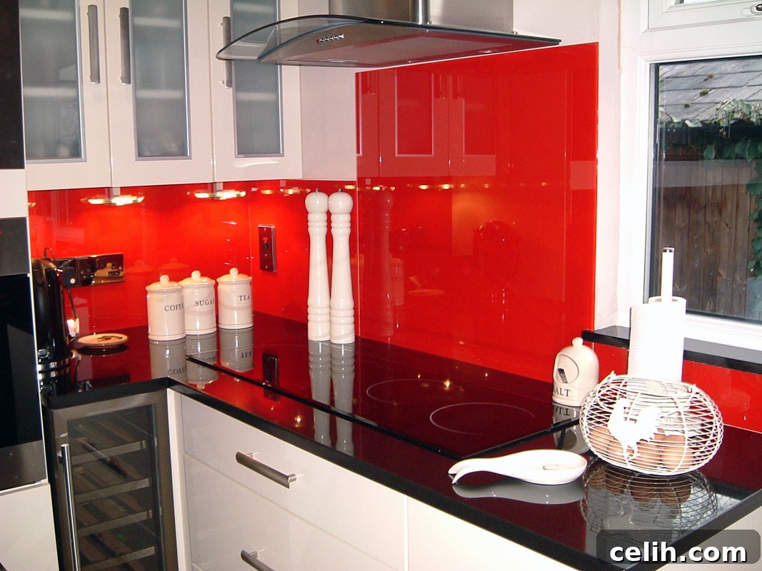 red-glass-kitchen-splashback My Colour Glass specialise in glass splashbacks