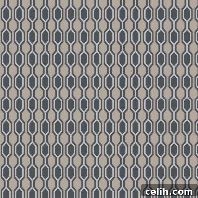 Designer Kelly Hoppen Hicks geometric wallpaper