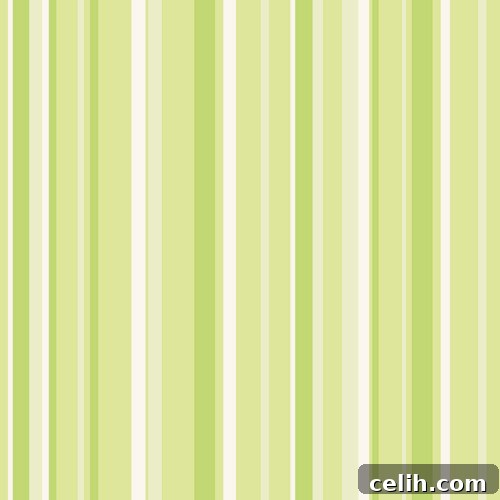 Stylish and affordable contemporary green stripe wallpaper